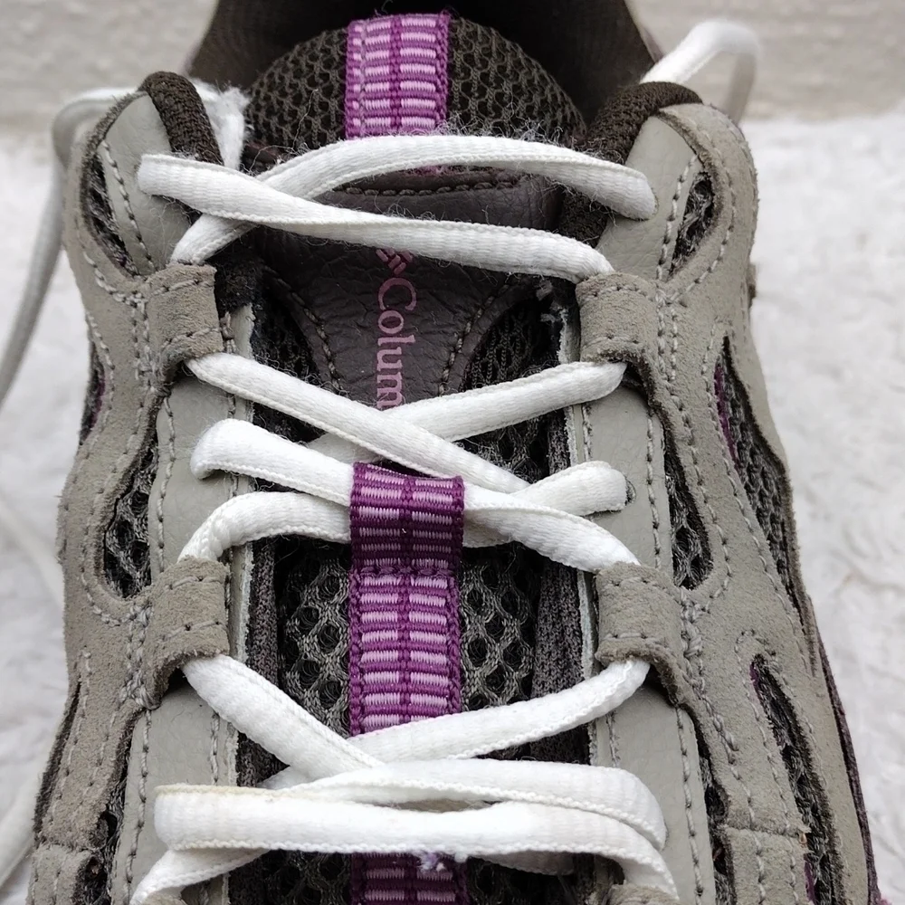 Columbia Dogwood Contour Comfort Gray Mesh Suede Leather Lace Up Hiking Sneaker